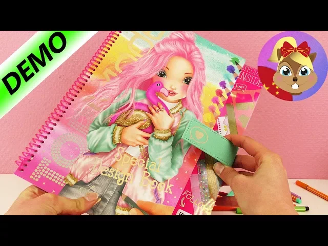 儿童绘画画册 topmodel 模特填色书 彩色炫酷笔记本 涂鸦材料